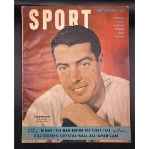 Sport 1949 Joe DiMaggio Magazine New York Yankees, Yankee Clipper Joltin Joe MLB